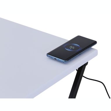 Simply Essential&trade; Folding Desk with Qi Charger in White/Black. View a larger version of this product image.