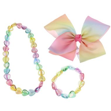 Capelli&reg; Kid's Jewelry, Necklace, Bracelet, Bow 3-Piece Set. View a larger version of this product image.