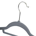 Alternate image 4 for Squared Away&trade; Velvet Slim Suit Hangers with Chrome Hook in Grey (Set of 50)