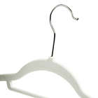 Alternate image 5 for Squared Away&trade; Velvet Slim Suit Hangers with Chrome Hook in White (Set of 50)