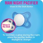 Alternate image 5 for MAM Night Age 0-6 Months Glow-in-the-Dark Pacifier in Blue (2-Pack)
