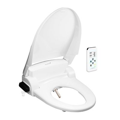 SmartBidet Electric Bidet Seat for Elongated Toilets in White