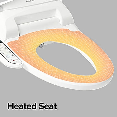 SmartBidet Electric Bidet Seat for Most Elongated Toilets in White. View a larger version of this product image.