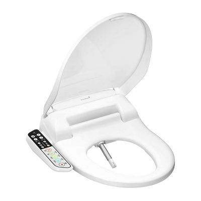 SmartBidet Electric Bidet Seat for Most Elongated Toilets in White