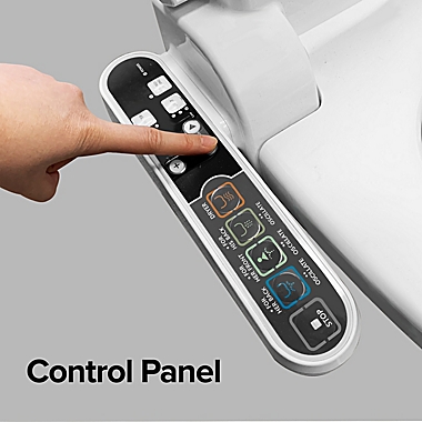SmartBidet Electric Bidet Seat for Elongated Toilets in White. View a larger version of this product image.