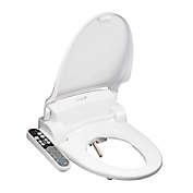 SmartBidet Round Electric Bidet Seat with Control Panel in White