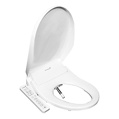 SmartBidet SB-2600 Electric Bidet Seat for Elongated Toilet with Control Panel in White. View a larger version of this product image.
