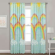 Kidz Mix Rainbow Clouds 84-Inch Rod Pocket Window Curtain Panels in Light Blue (Set of 2)