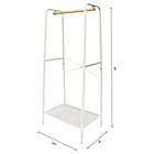 Alternate image 2 for Squared Away&trade; Metal Garment Rack with Storage Base in Coconut Milk