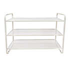 Alternate image 0 for Squared Away&trade; 3-Tier Perforated Metal Shoe Rack in Coconut Milk