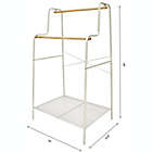 Alternate image 2 for Squared Away&trade; 2-Tier Garment Rack with Storage Base in Blond/Coconut Milk