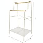 Alternate image 2 for Squared Away&trade; 2-Tier Garment Rack with Storage Base in Blond/Coconut Milk