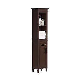 Everhome™ Cora 4-Shelf Bath Cabinet/Shelf Tower in Walnut