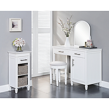 Everhome&trade; 1-Drawer Preassembled Cabinet with Storage Baskets in White. View a larger version of this product image.