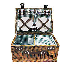 Bee & Willow™ Picnic Basket with Service for 4 in Grey