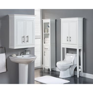 Everhome&trade; Cora 4-Shelf Bath Cabinet/Shelf Tower in White. View a larger version of this product image.