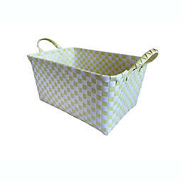 Simply Essential™ Checkerboard Shelf Basket in Limelight