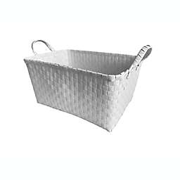 Simply Essential™ Checkerboard Shelf Basket in Bright White