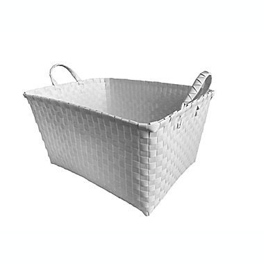 Simply Essential&trade; Checkerboard Basket in Bright White. View a larger version of this product image.