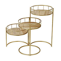 Wild Sage™ 3-Tier Foldable Plant Stand in Gold/Natural