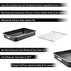Alternate image 3 for Hastings Home Nonstick Carbon Steel Roasting Pan with Flat Rack