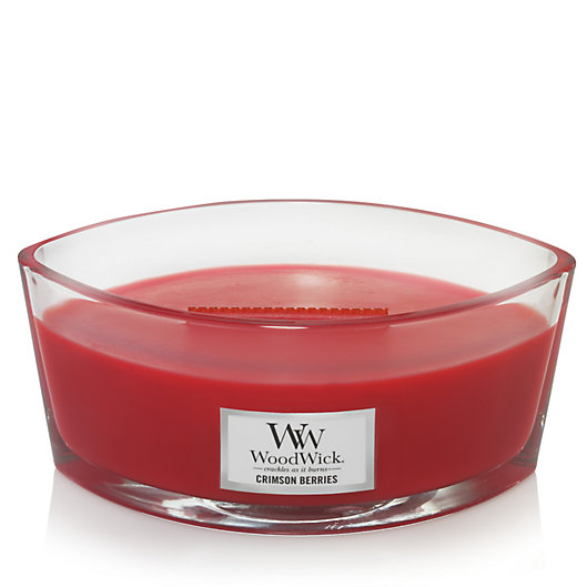 Alternate image 1 for WoodWick® HearthWick Flame® Crimson Berries Large Ellipse Jar Candle