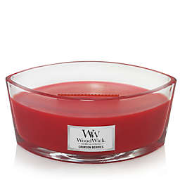 WoodWick&reg; HearthWick Flame&reg; Crimson Berries Large Ellipse Jar Candle
