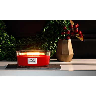 WoodWick&reg; HearthWick Flame&reg; Crimson Berries Large Ellipse Jar Candle. View a larger version of this product image.