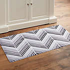 Alternate image 1 for Simply Essential&trade; Chevron 18-Inch x 30-Inch Reversible Kitchen Mat in Grey