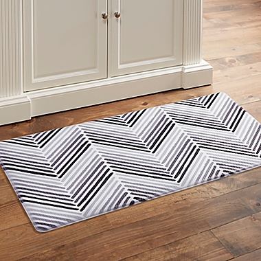 Simply Essential&trade; Chevron 18-Inch x 30-Inch Reversible Kitchen Mat in Grey. View a larger version of this product image.