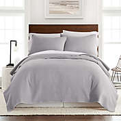Stone Washed 3-Piece Full/Queen Quilt Set in Grey