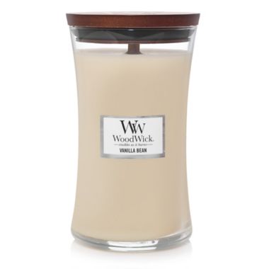WoodWick&reg; Vanilla Bean 21.5 oz. Hourglass Candle. View a larger version of this product image.