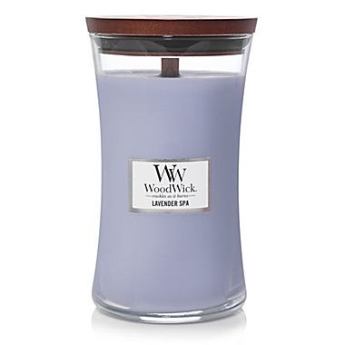 WoodWick&reg; Lavender Spa  21.5 oz. Hourglass Candle. View a larger version of this product image.