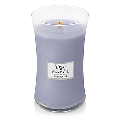 WoodWick&reg; Lavender Spa 21.5 oz. Hourglass Candle. View a larger version of this product image.
