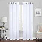 Alternate image 0 for Simply Essential&trade; Stripe 108-Inch Grommet Curtain Panels in Bright White (Set of 2)