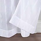 Alternate image 2 for Simply Essential&trade; Stripe 108-Inch Grommet Curtain Panels in Bright White (Set of 2)