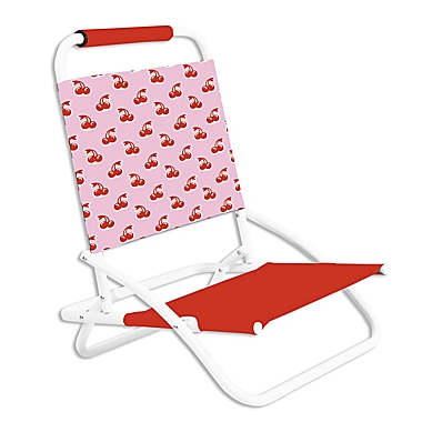 H for Happy&trade; Cherry Poinciana Low Beach Sand Chair in Red. View a larger version of this product image.