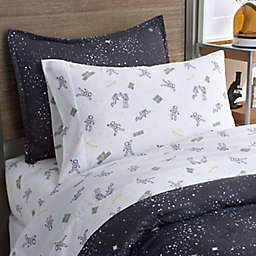 Frank and Lulu™ Far Out 4-Piece Full Sheet Set in Black