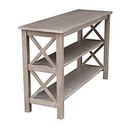 International Concepts Hampton Console Table in Washed Grey/Taupe