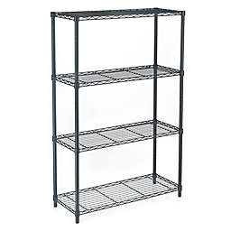 Simply Essential™ 4-Tier Heavy Duty Metal Shelving Unit in Chrome