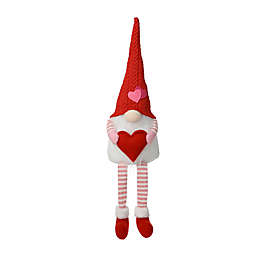 Glitzhome® 28-Inch Valentine's Shelf Sitter Gnome Figure