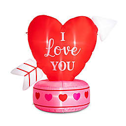 Glitzhome® 59-Inch Heart Valentine's Day Inflatable Lawn Decoration
