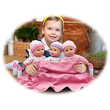 Cuddle Kids&reg; Lovable Triplets&trade; Dolls. View a larger version of this product image.