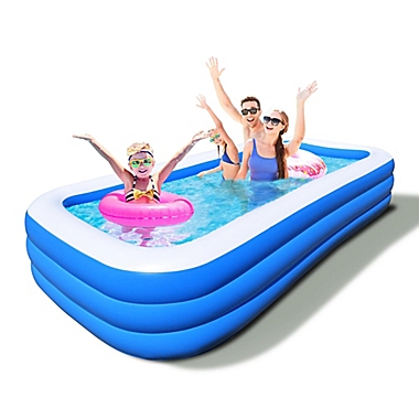 Kiddiworks&trade; Deluxe Inflatable Pool in Blue. View a larger version of this product image.