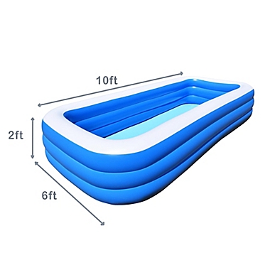 Kiddiworks&trade; Deluxe Inflatable Pool in Blue. View a larger version of this product image.