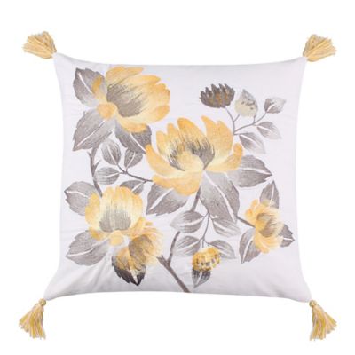 Multicolor 18x18 Vintage Floral Designs by Deb Blue Spring Flowers Mother of The Bride Throw Pillow 