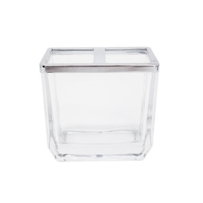 The Threadery&trade; Curved Glass Toothbrush Holder in Clear