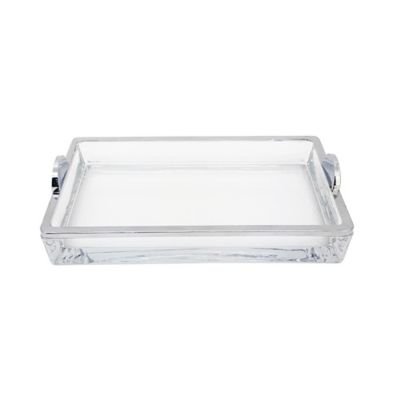 The Threadery&trade; Curved Glass Tray in Clear