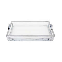 The Threadery™ Curved Glass Tray in Clear