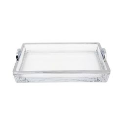 The Threadery™ Curved Glass Tray in Clear